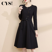2026秋季 场合收腰显瘦气质小黑裙 连衣裙高级感正式 新款 赫本风长袖