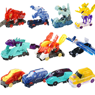 新爆裂飞车4兽神出击儿童变形奥迪双钻3破空长鹰烈狱炎虎男孩玩具