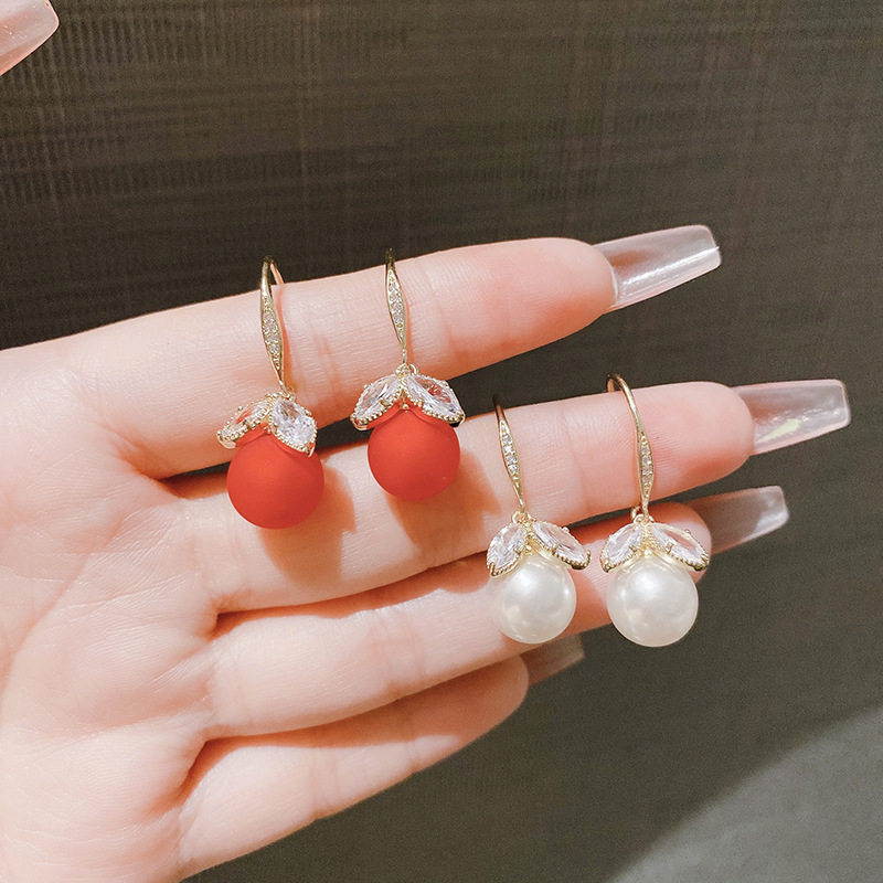 S925银针韩国东大门ins风耳饰品网红新品猫石锆石耳钉简约风女