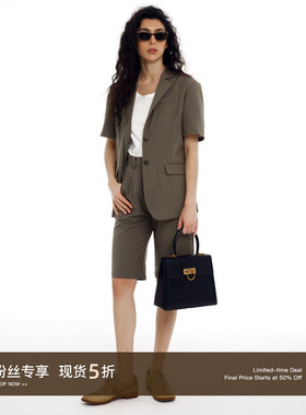 Cycle Document高级感通勤短袖西装外套女小个子薄款气质休闲西服