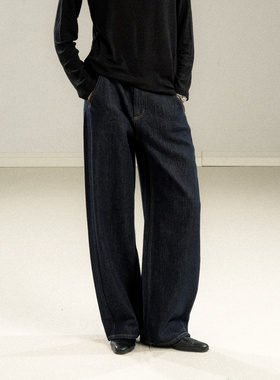 CycleDocument 莱赛尔宽松阔腿牛仔裤女高腰显瘦休闲通勤弯刀裤