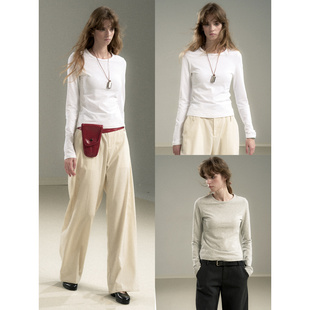 T恤女内搭打底衫 Cycle 长袖 叠穿B备云朵T&重磅正肩修身 Document