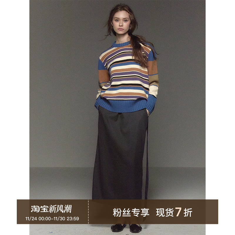 CycleDocument羊毛加厚条纹毛衣