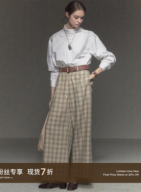 CycleDocument【反面穿设计】左肩纽扣调节/开衩套头长袖衬衫女