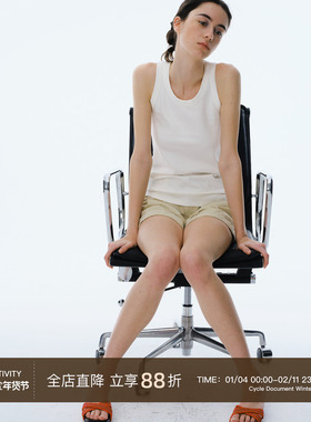 Cycle Document 高密棉 亲肤透气/極简白色打底内搭无袖吊带背心