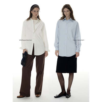 CycleDocument基础纯色长袖衬衫