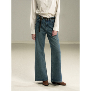 女 莱赛尔天丝复古不贴腿高腰宽松显瘦微喇牛仔裤 Cycle Document