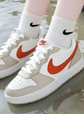 耐克NIKE女CourtGS低帮简版空军一号时尚百搭休闲板鞋IQ2725-100