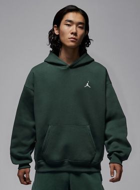 Jordan耐克男子卫衣宽松OVERSIZE风保暖加绒套头连帽衫IB7236-316