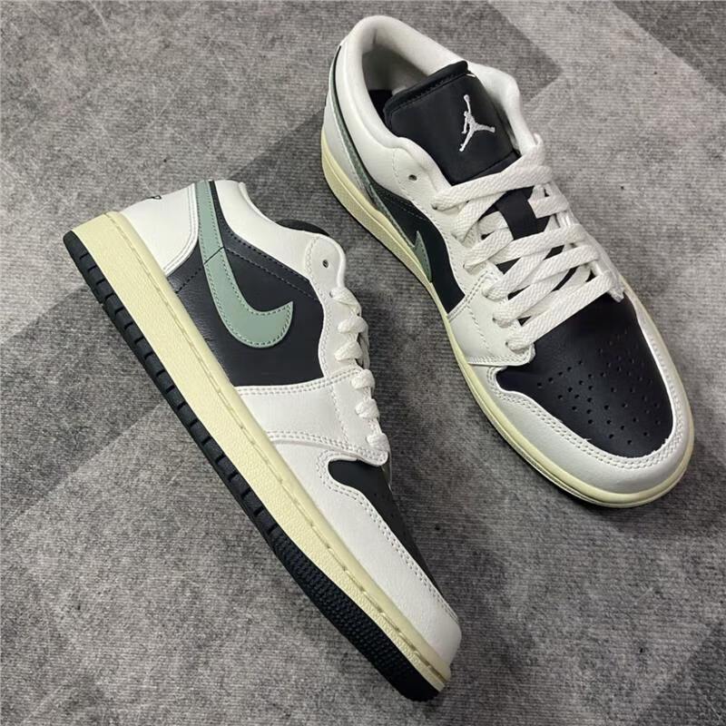 耐克NIKE正品AirJordan1黑绿低帮休闲复古板鞋篮球鞋DC0774-001