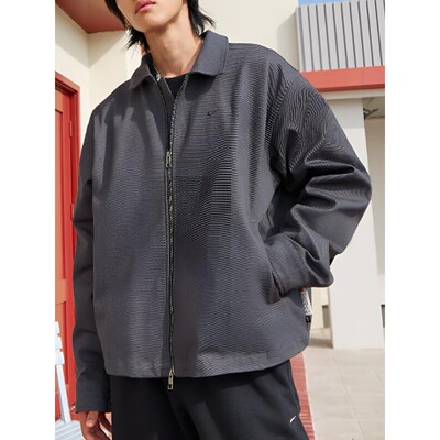 耐克NIKE男新款运动服梭织防风翻领上衣夹克HV1329-060