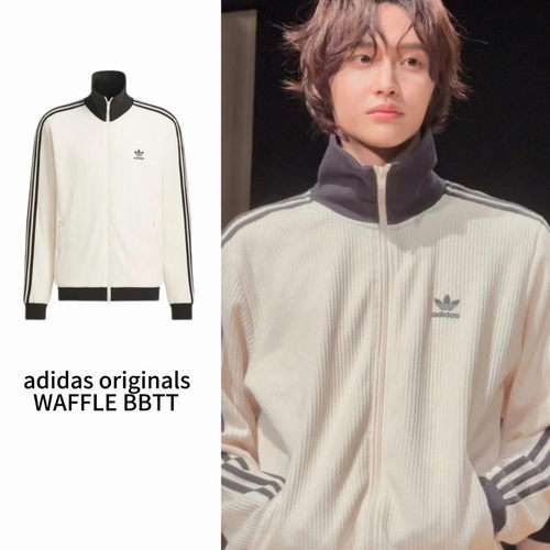 阿迪达斯Adidas情侣外套宽松复古立领夹克外套阿迪华夫格JW0109