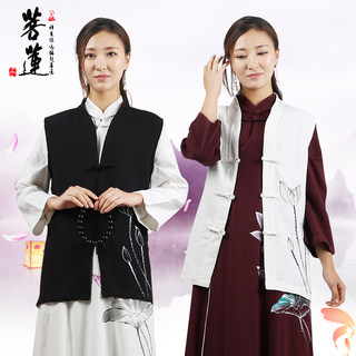 菩莲披肩女禅服外套中国风女装秋复古外披居士服改良唐装汉服马甲