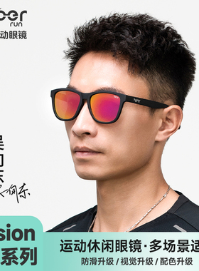 吴向东同款锐跑Fusion升级款2.0马拉松个性防滑防紫外线偏光墨镜