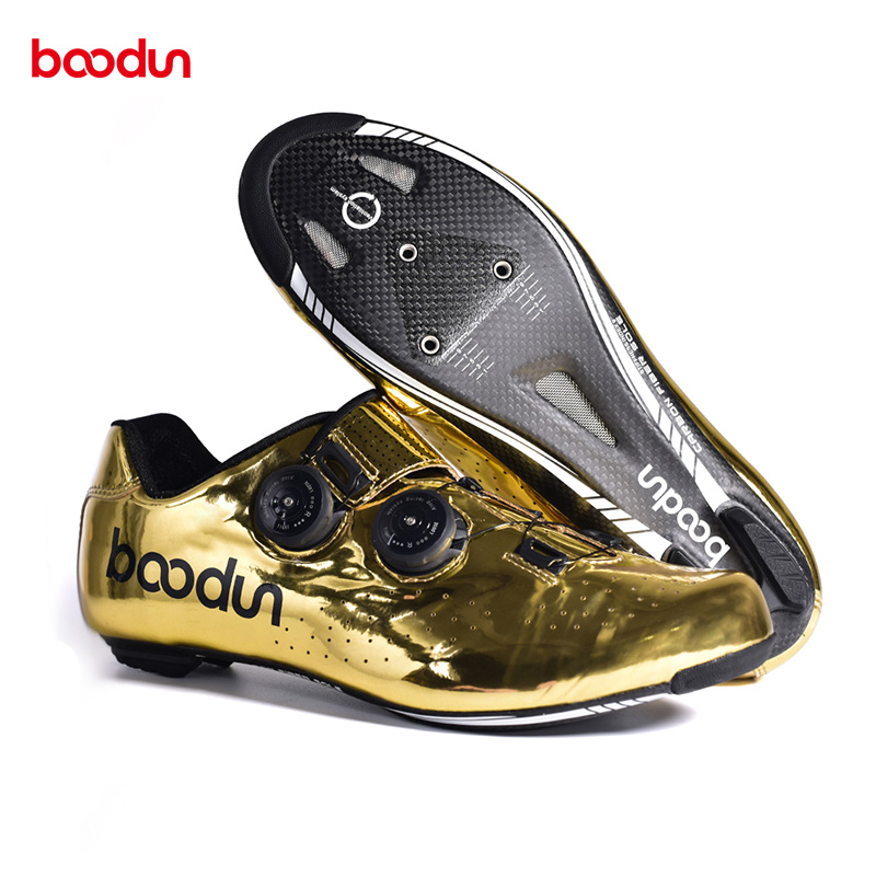 Boodun骑行鞋土豪金双旋钮碳底