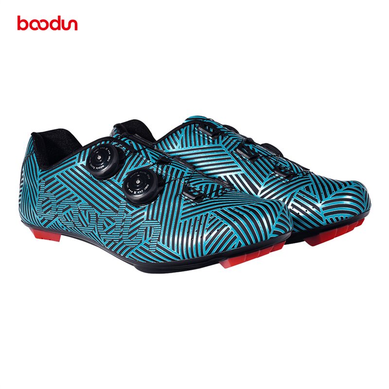 boodun公路锁鞋山地自行车硬底助力专业比赛旋转透气骑行鞋男锁踏