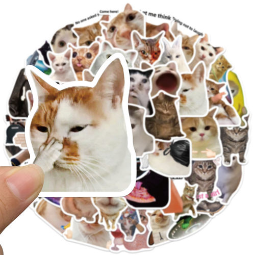 搞笑抽象表情包猫memet贴纸电脑