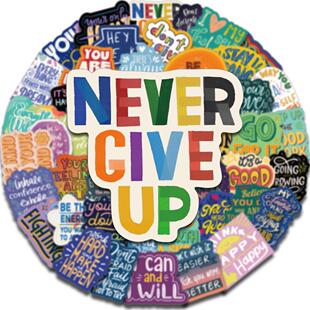 50张ins欧美励志贴纸手机壳电脑防水贴画 Inspirational Positive