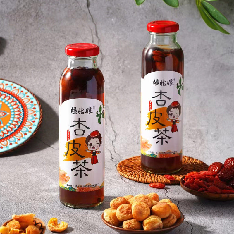 疆姑娘杏皮茶西梅汁蓝莓黑枸杞