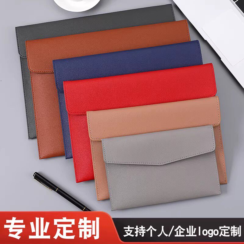 A4皮质商务办公文件包b5防水收纳文件袋A5资料档案袋A6便携发票袋