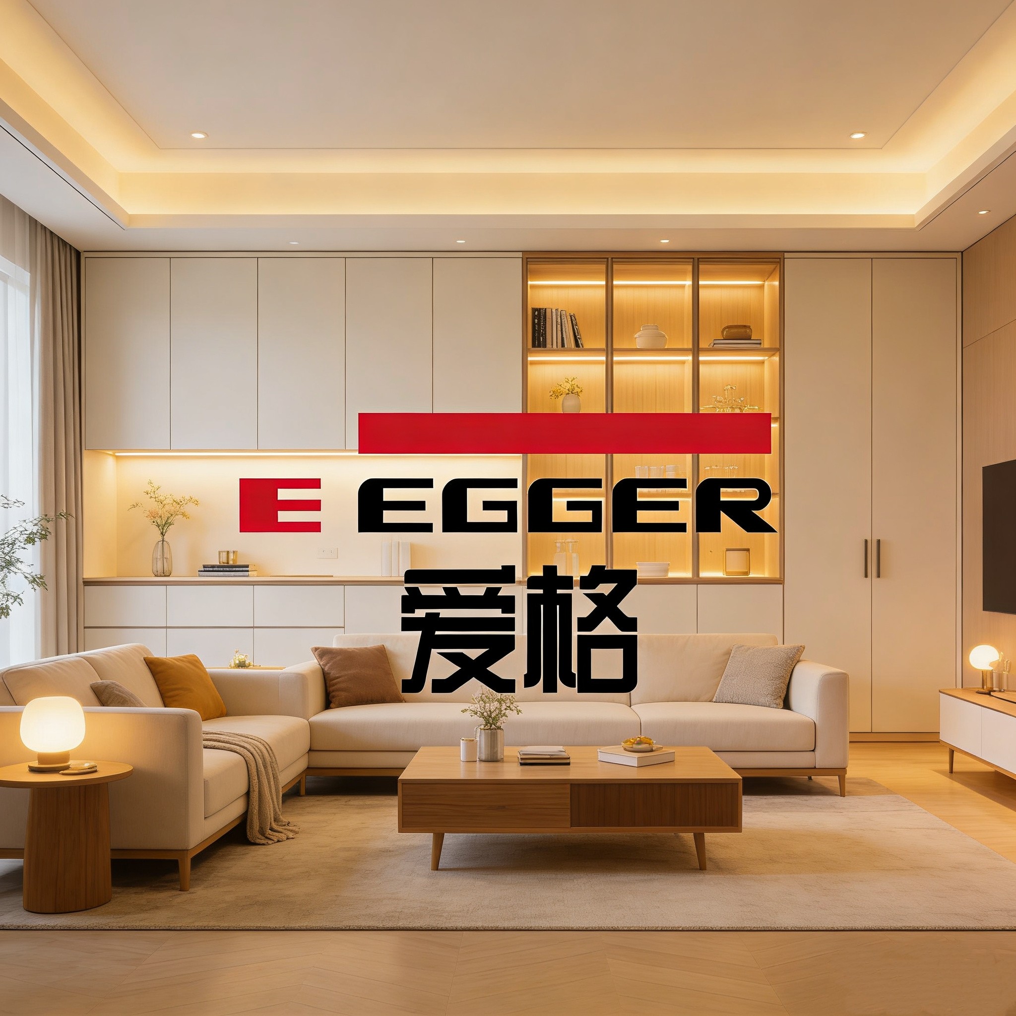 杭州爱格板德国豪迈s500激光封边餐边柜衣柜电视柜