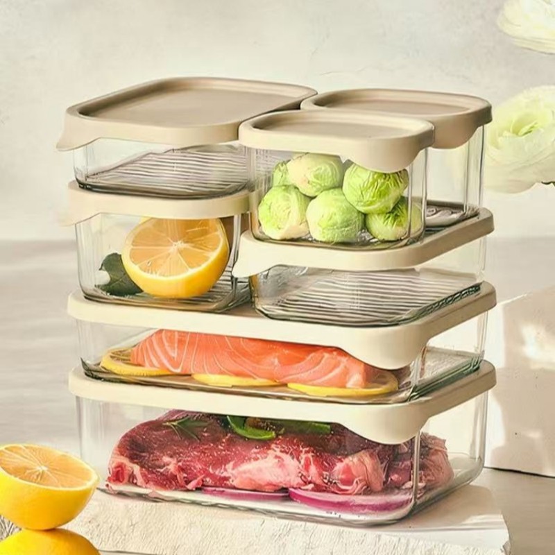 韩国进口Glasslock玻璃保鲜盒冰箱冷藏冷冻收纳盒冻肉蔬菜分装盒