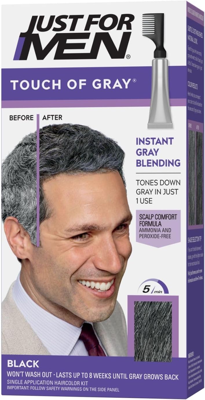 Touch Of Grey T55 Hair Color Black Grey 40g