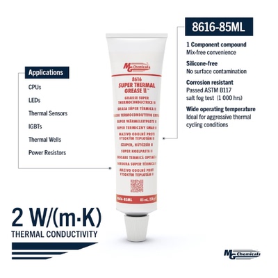 MG Chemicals 8616 Super Thermal Grease II, 230 g Tube, Cream