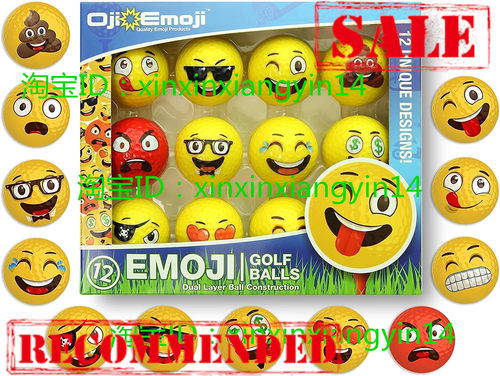 Oji-Emoji Premium Emoji Golf Balls, Unique Professional