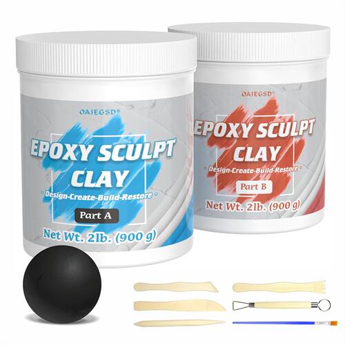 OAIEGSD 4 Pound Black Epoxy Putty Sculpt Clay 2 Part (A & B)