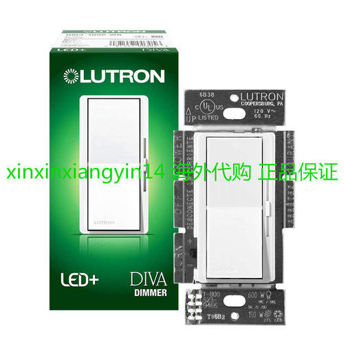 Lutron DVCL-153P-WH Dimmer, Diva, CFL/LED/Incandescent