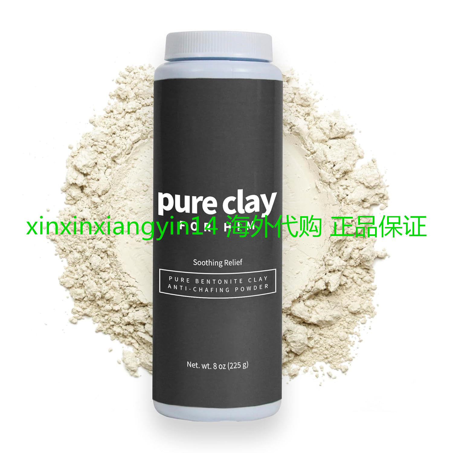 PURE CLAY All Natural Mens Anti Chafing Powder