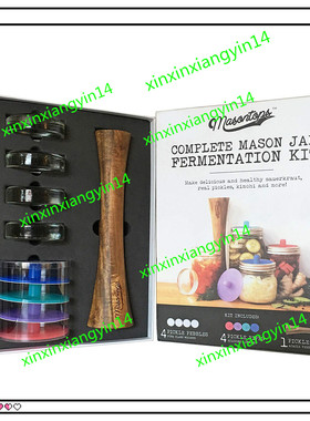 Masontops Complete Mason Jar Fermentation Kit - Glass Weight