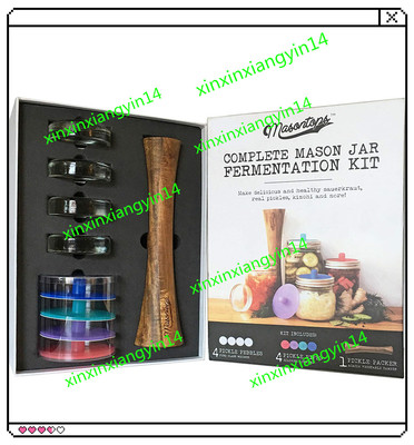 Masontops Complete Mason Jar Fermentation Kit - Glass Weight