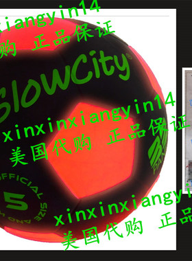 GlowCity Light Up LED Soccer Ball Black Limited Edition