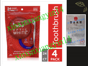 Colgate Optic White Wisp Disposable Mini Toothbrush, Cool Mi