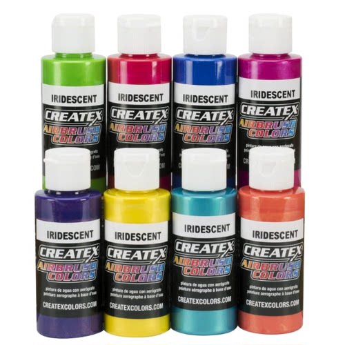 Createx Iridescent 8 Airbrush Paint Colors Set 2 Oz