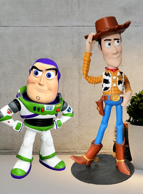 巴斯光年胡迪警长玻璃钢雕塑摆件