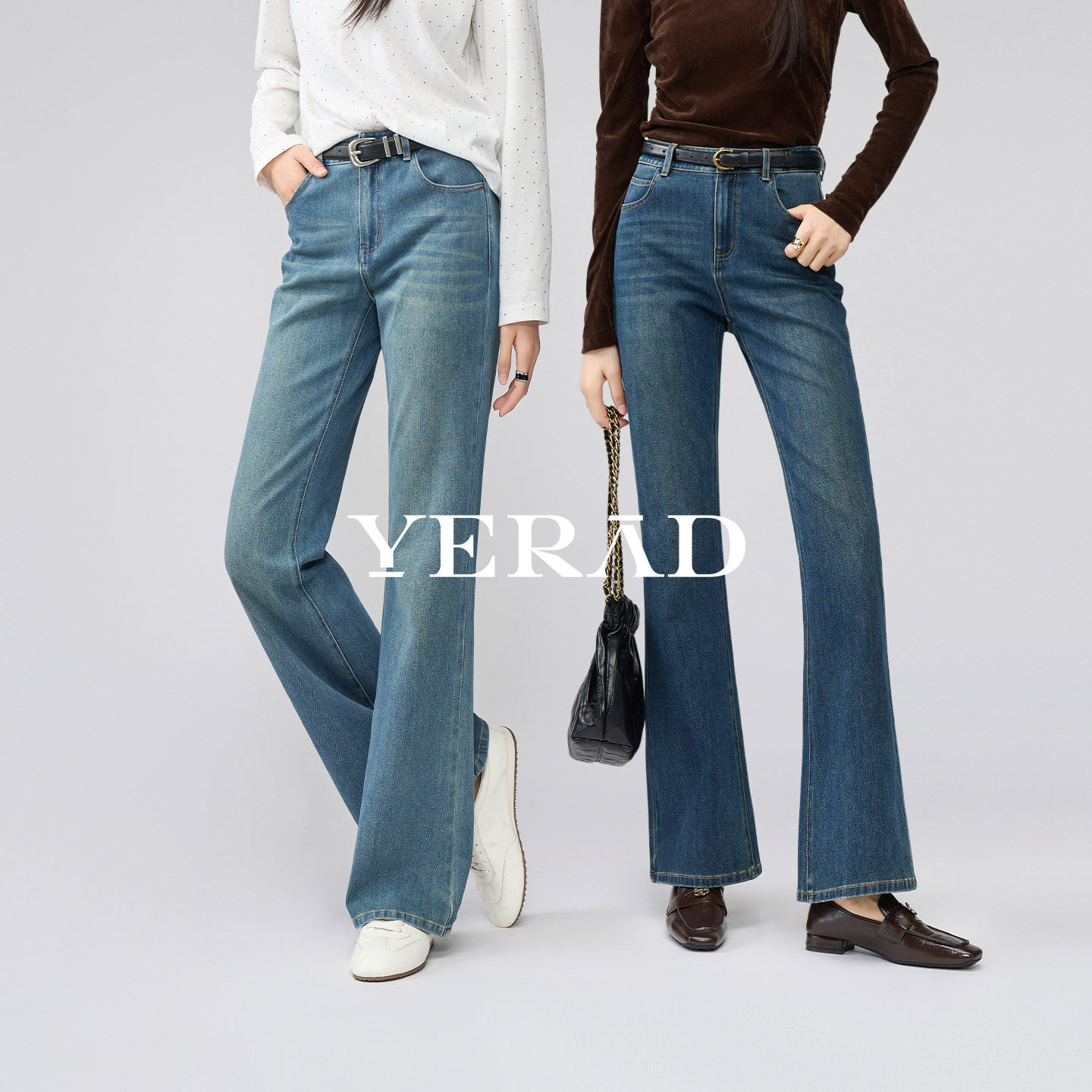 【万向自由裤】娅丽达微喇牛仔裤女2026新春款显瘦复古弹力喇叭裤,女装/女士精品,牛仔裤,淘宝优惠券,粉丝福利购,淘宝优惠卷