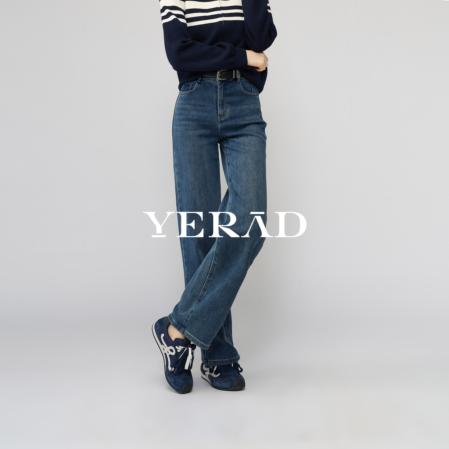 娅丽达雪绒窄版直筒裤冬