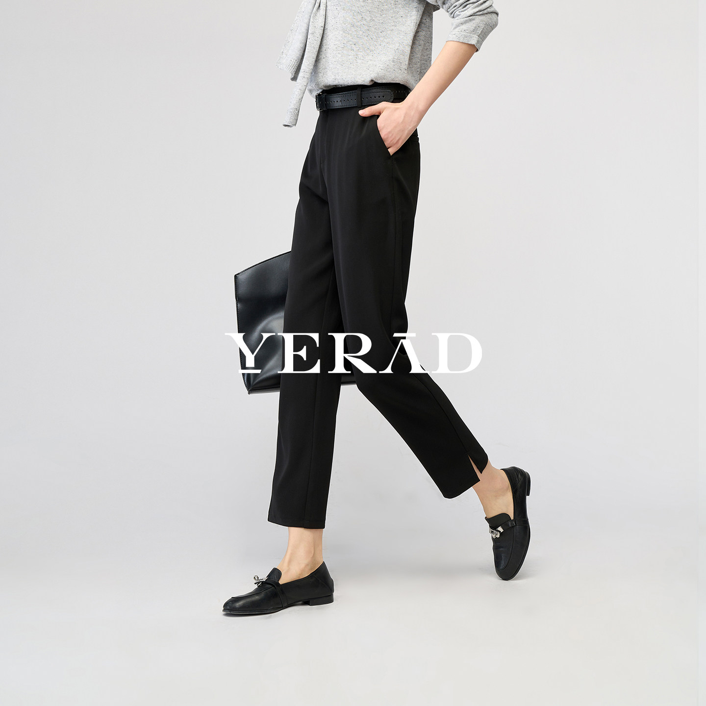 娅丽达黑色九分直筒裤女休闲女2026春新款西装裤通勤黑裤子烟管裤,女装/女士精品,休闲裤,淘宝优惠券,粉丝福利购,淘宝优惠卷