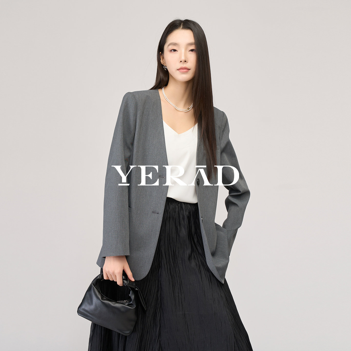 娅丽达高智简约v领西装外套女春季新款上衣通勤休闲宽松灰色西服,女装/女士精品,西装,淘宝优惠券,粉丝福利购,淘宝优惠卷