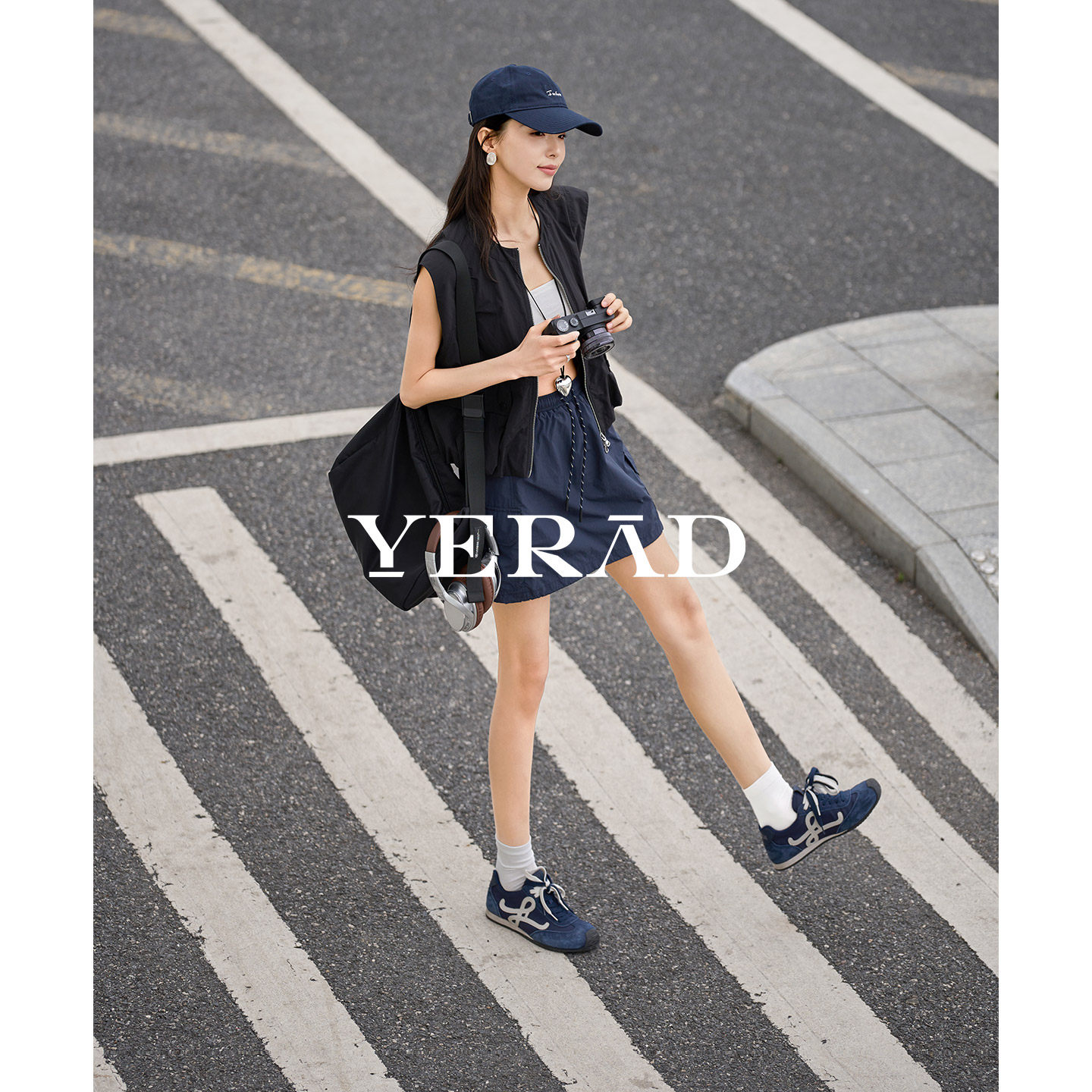 娅丽达户外露营工装半身裙女2026夏新款大码裙子休闲百搭a字短裙
