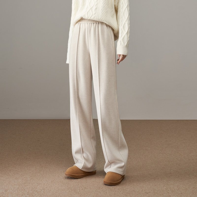 娅丽达高腰加厚弹力阔腿裤女冬