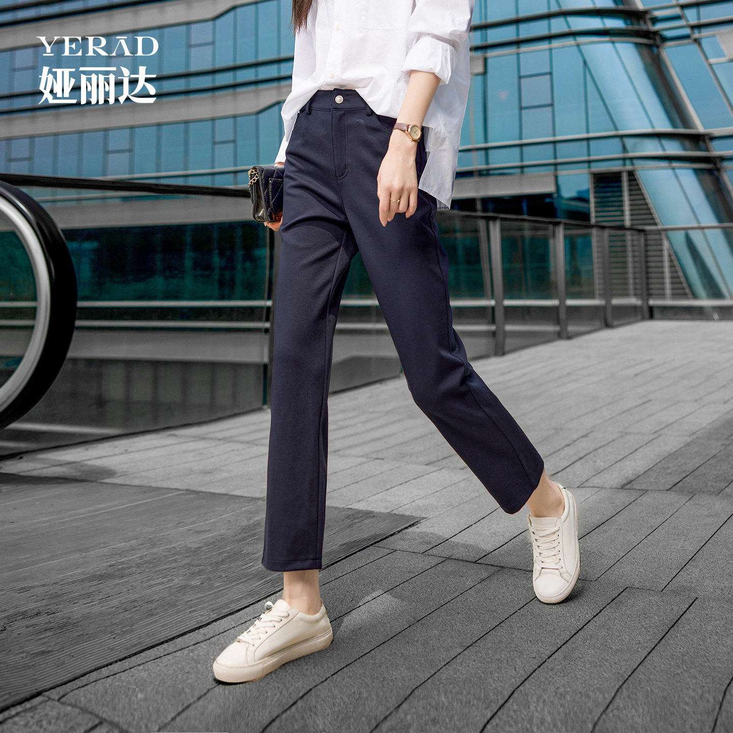 【早八神裤】娅丽达莱赛尔直筒裤女2025秋新款八分烟管裤休闲裤子