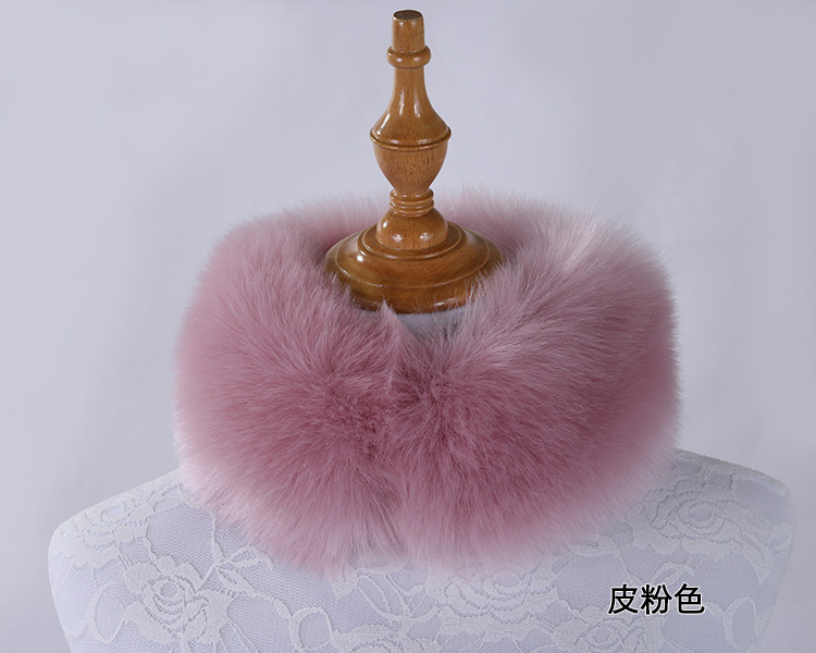 仿皮草围巾狐狸毛貉子甜美白色