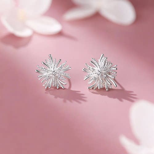 S999银针烟花璀璨轻奢小众耳夹