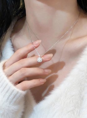 6iu6iu满天星999足银绝美小方糖锆石锁骨链高级感女新年锁骨链