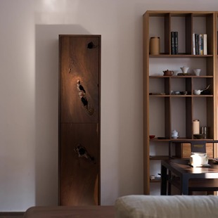 新中式 孤品玄关高柜茶室储物柜宋式 侘寂茶柜 少数派 野木1978