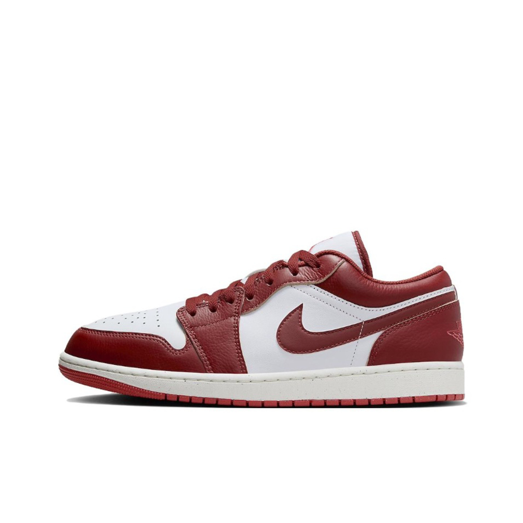 耐克球鞋定制Jordan Air Jordan 1无畏红白解构低帮篮球鞋男款